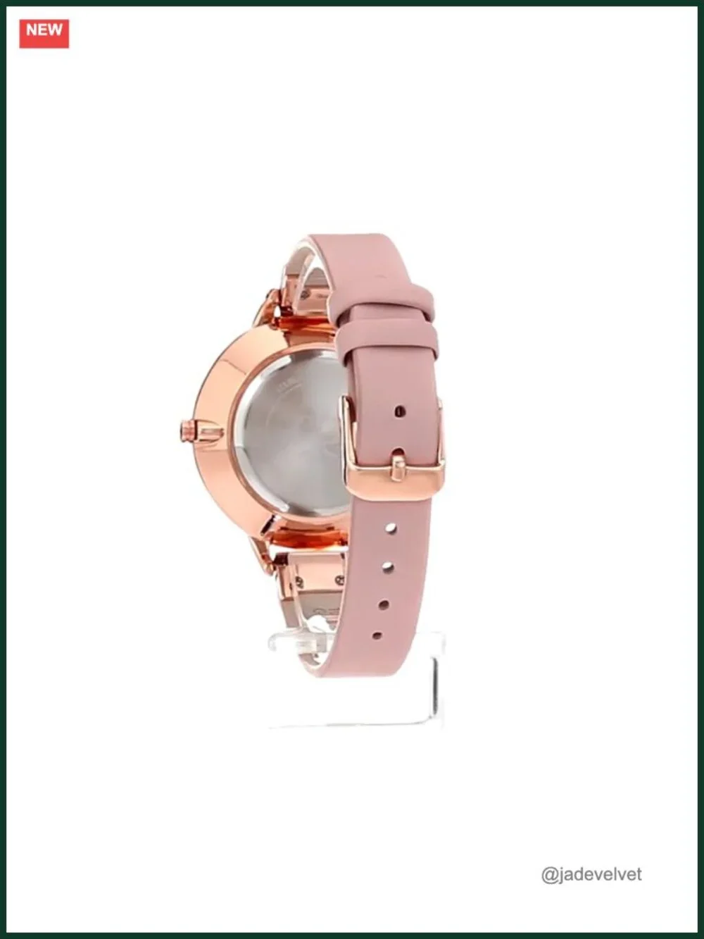 Nine West Women's Floral Dial Faux Leather Strap Watch Japanese Quartz